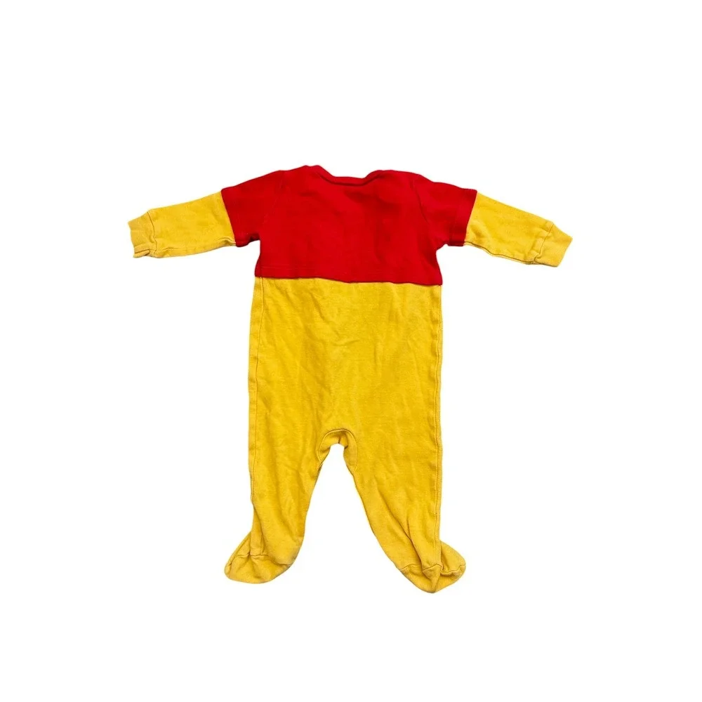 Disney Winnie the Pooh Red Yellow Footed Sleeper Snap Front Kids 02252013